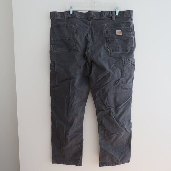 CARHARTT Rugged Flex Rigby Double Front Relaxed Fit Work Pants in Shadow Gray - Picture 3 of 14